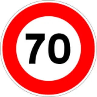 Печать наклеек знак 70 на авто недорого