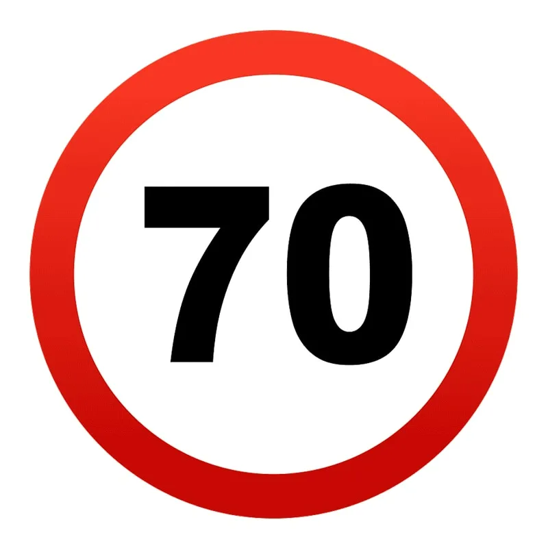 Печать наклеек знак 70 на авто дешево