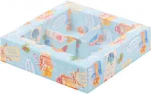 Голубая упаковка для конфет в Москве