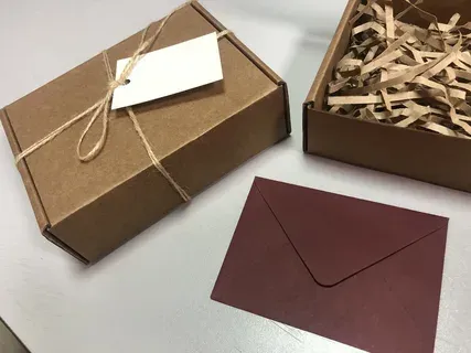 Подарочные коробки коричневые в типографии