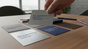Визитки на дизайнерской бумаге в Москве