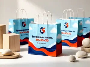 Бумажные пакеты 30х30х30 в Москве
