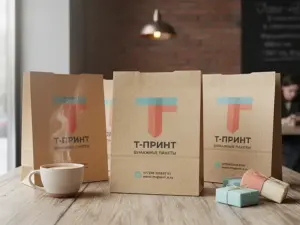 Бумажные пакеты с квадратным дном в Москве
