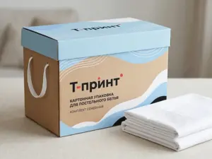 Картонная упаковка для постельного белья в Москве