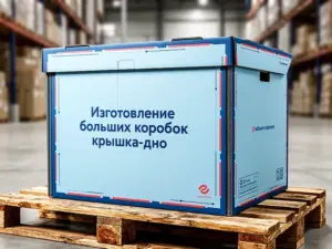 Изготовление больших коробок крышка-дно в Москве