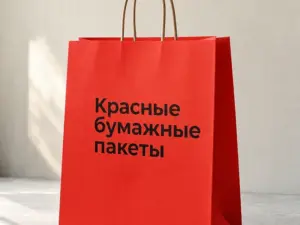 Красные бумажные пакеты в Москве