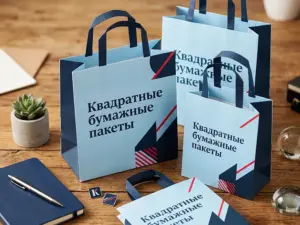 Квадратные бумажные пакеты в Москве