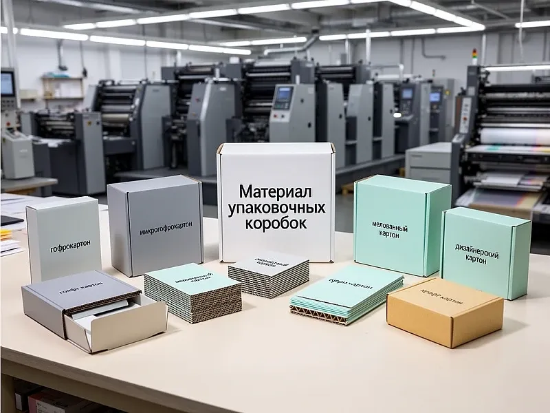 Материал упаковочных коробок на заказ