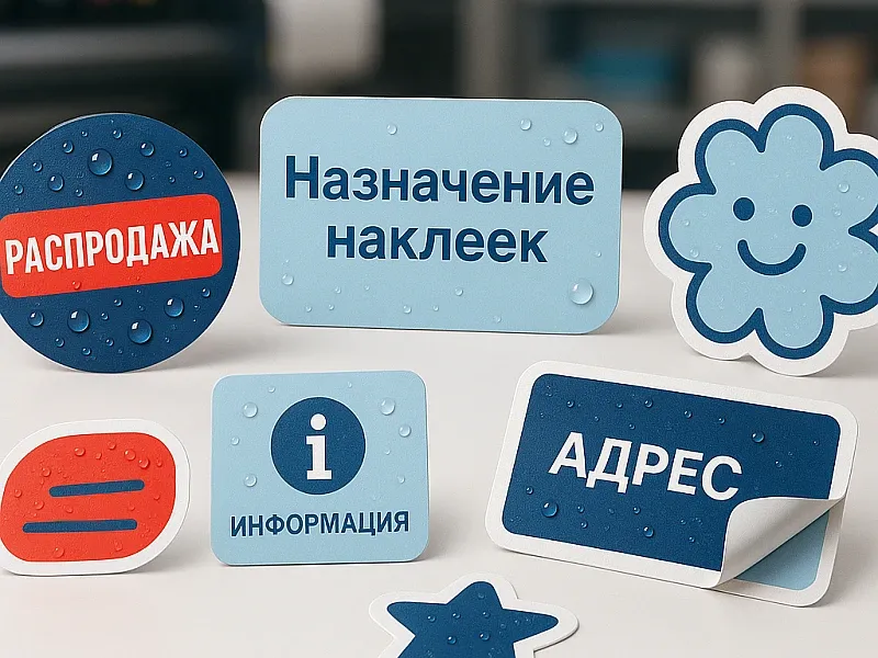 Назначение наклеек недорого