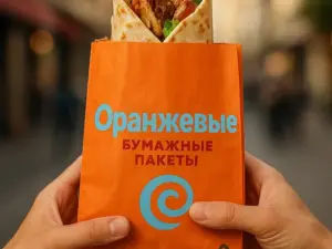 Оранжевые бумажные пакеты в Москве
