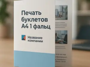 Печать буклетов А4 1 фальц в Москве