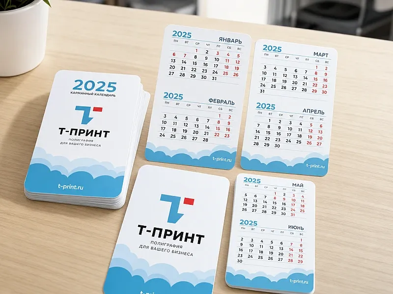 Печать карманных календарей на заказ