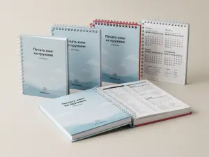 Печать книг на пружине в Москве