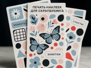 Печать наклеек для скрапбукинга в Москве