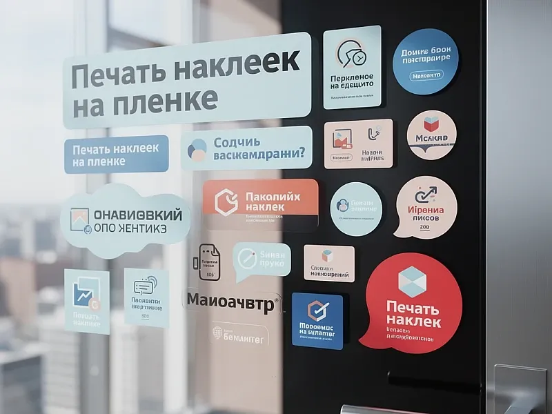 Печать наклеек на пленке недорого