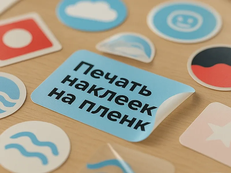 Печать наклеек на пленке дешево