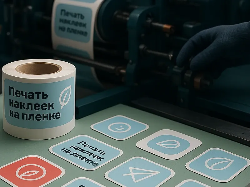заказать Печать наклеек на пленке