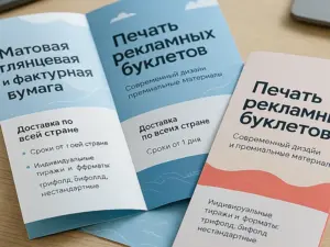 Печать рекламных буклетов в Москве