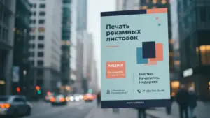 Печать рекламных листовок в Москве