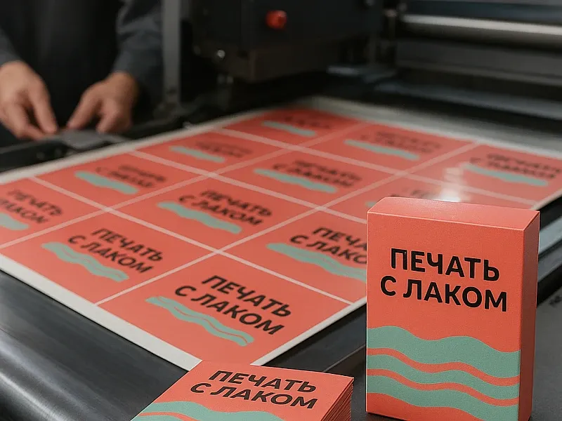 заказать Печать с лаком