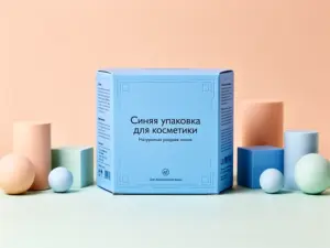 Синяя упаковка для косметики в Москве