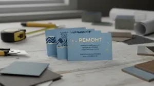 Визитки для ремонта квартир в Москве
