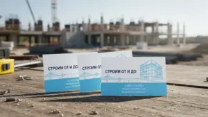 Визитки для строительных компаний в Москве