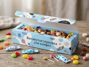 Вытянутая упаковка для конфет в Москве