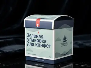Зеленая упаковка для конфет в Москве